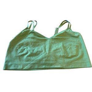 Cacique Mint Green Bralette 26/28 Adjustable Straps Nylon Spandex Blend